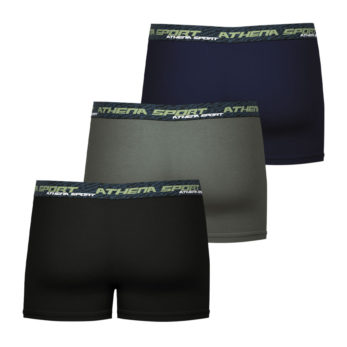 ATHENA Training Dry Boxers Lot de 3, Noir