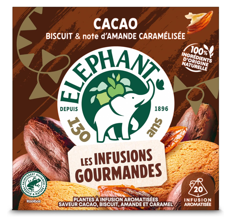 ÉLÉPHANT - Cacao, Biscuit & éclats d'amande caramélisés 20xPYR