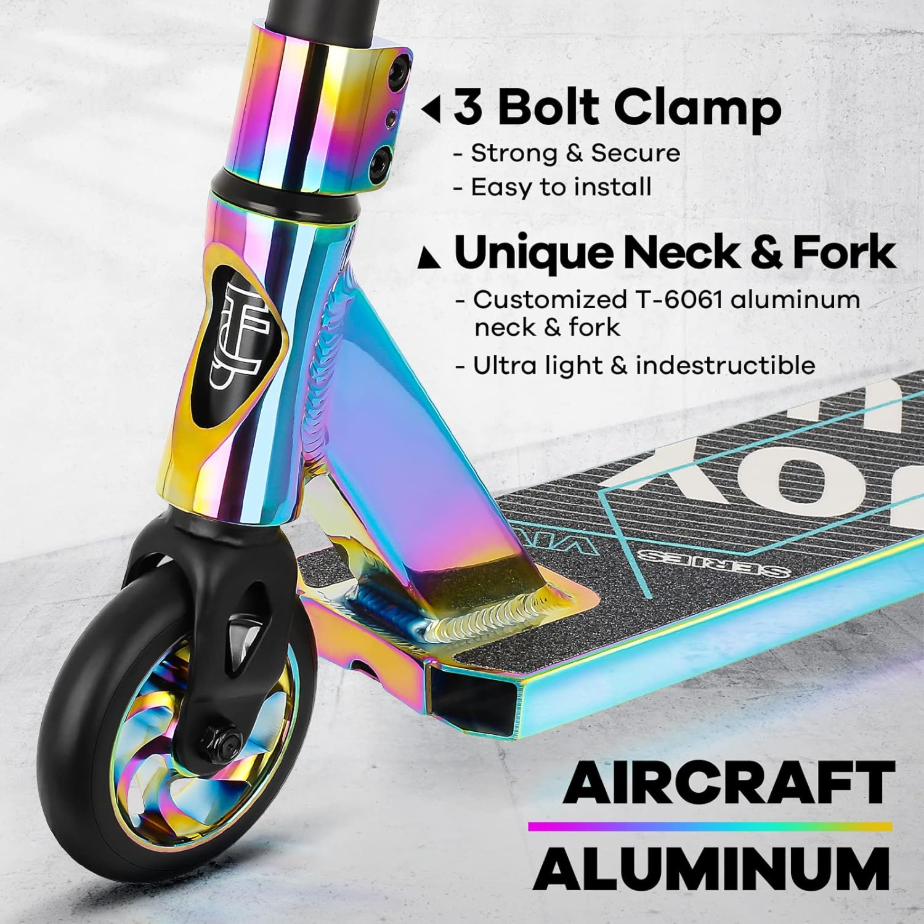 VOKUL V4 Pro Trottinette freestyle pour débutants et intermédiaires à partir de 8 ans - Neo