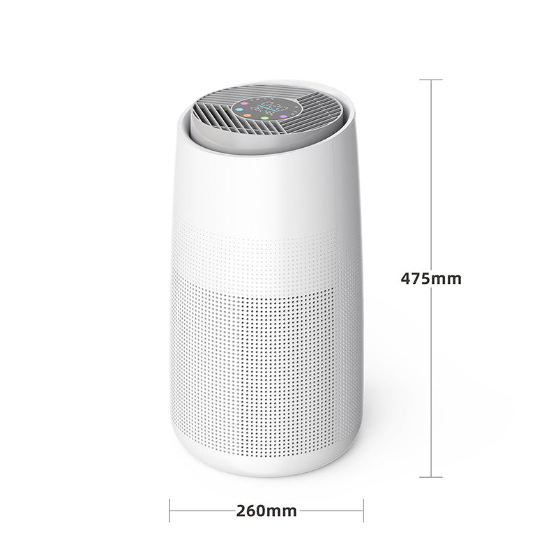 Homintell Purificateur d'air intelligent - CADR 300 m³/h, contrôle Wi-Fi, filtre HEPA H13 et charbon actif, stérilisation UV et ioniseur, minuterie 8 h, idéal pour des pièces de 36 m².