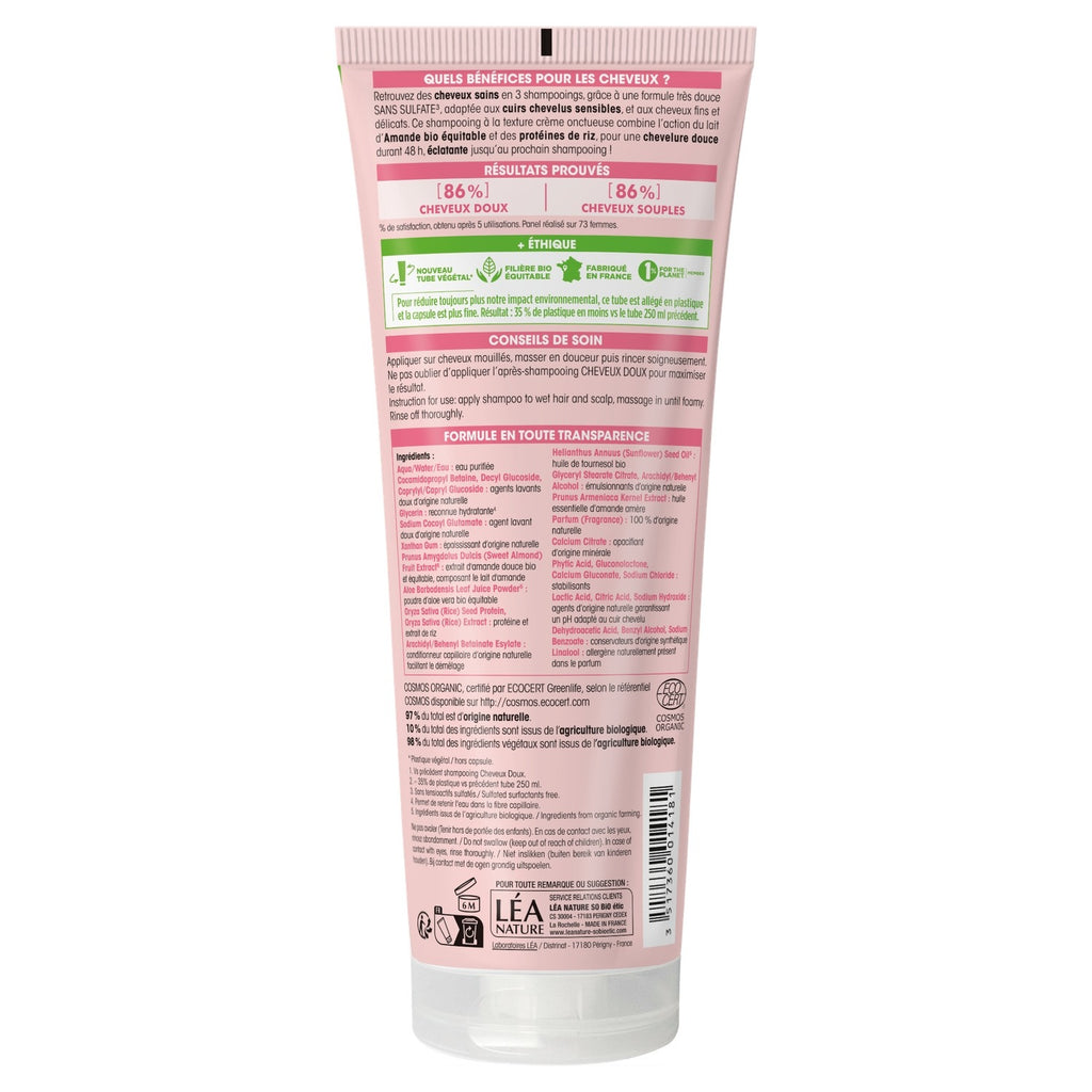 SO'BIO ETIC Shampoing Pour tous types de cheveux Cheveux Doux Bio 250ML
