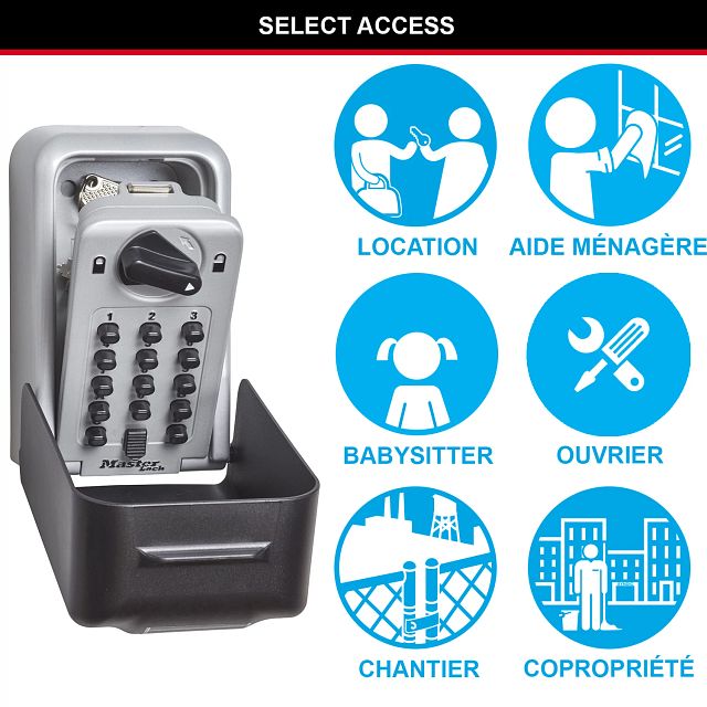 Master Lock Boîte à clés XL approuvée par la police, murale, 103 x 173 x 75 mm, pour usage extérieur, pour la maison, le bureau, les industries et les véhicules