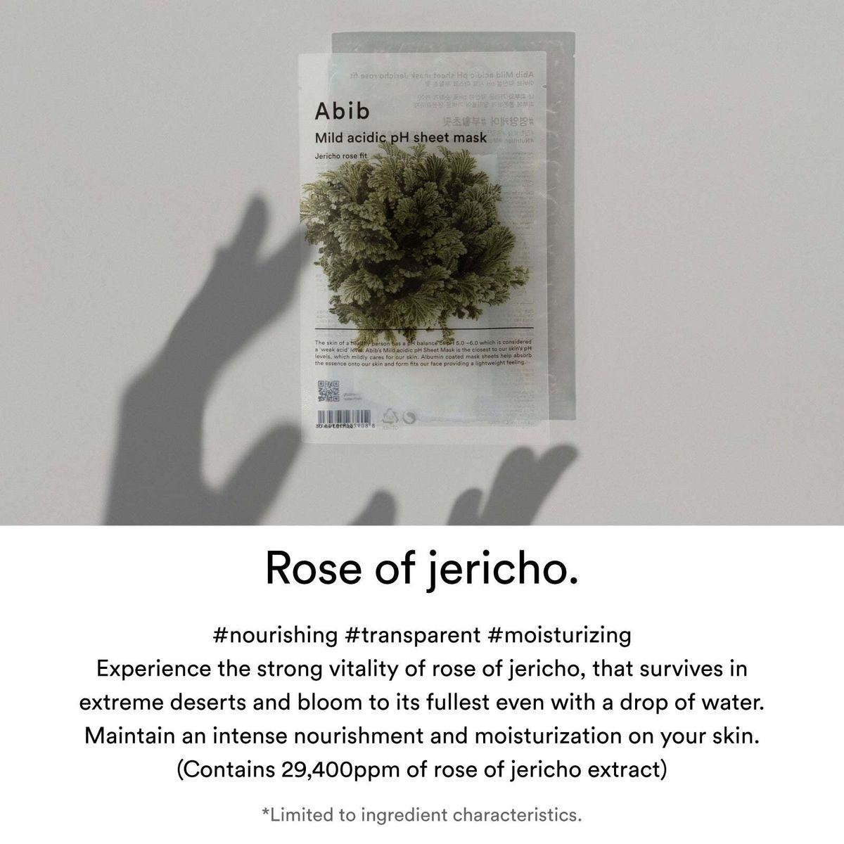 ABIB Masque en Tissu Jericho Rose Fit 10 Feuilles