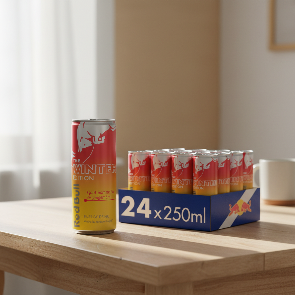 Red Bull Boisson énergisante Pomme Fuji-Gingembre - 24 canettes de 25 cl