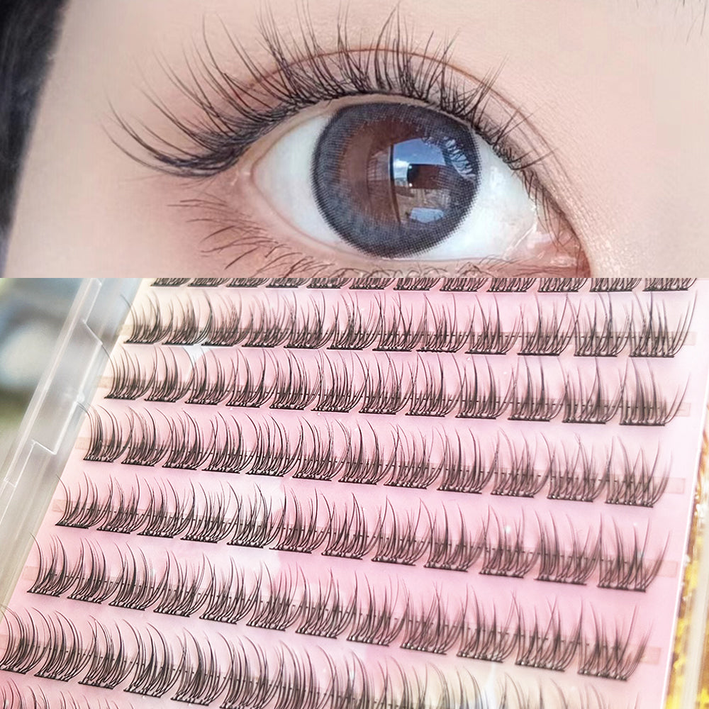 Lvcheryl Coffret Combo Premium pour Faux Cils - 10 Rangées de Faux Cils Auto-Adhésifs DP02