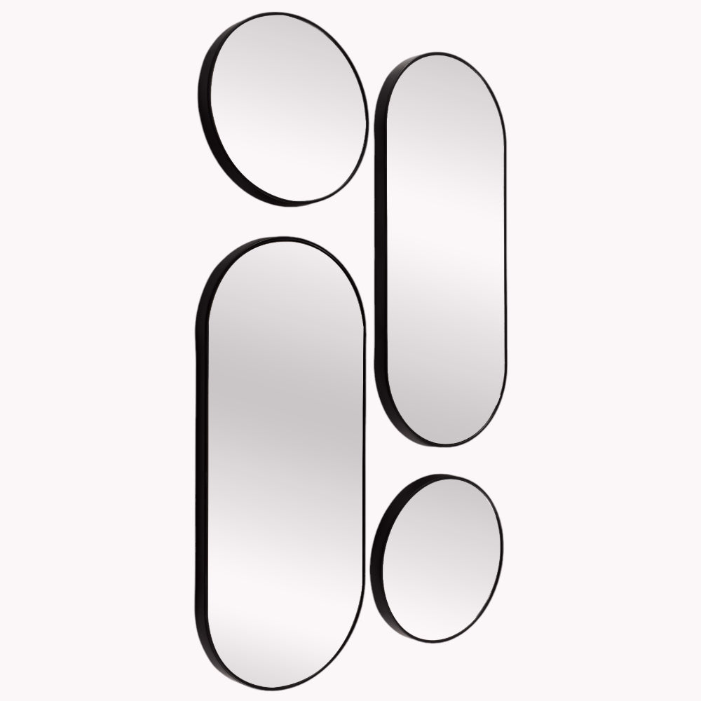 Miroir rond et ovale Versa Noir X4 M4