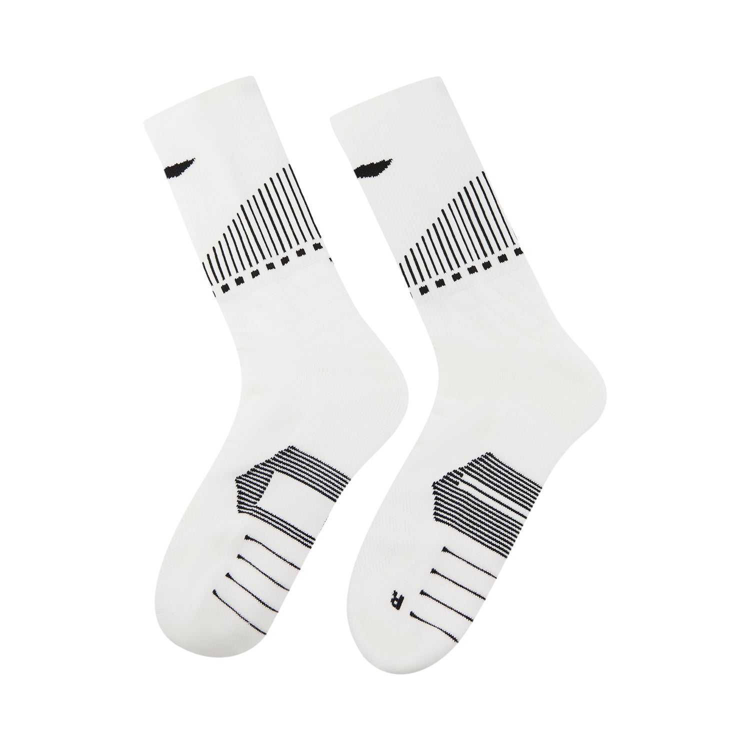 LI-NING Chaussettes mi-longues de basket-ball résistantes, confortables et respirantes blanc XL