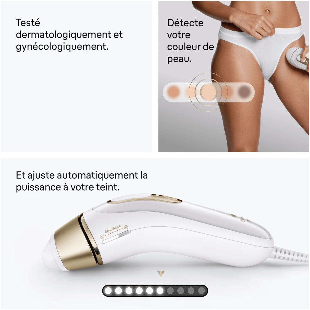 BRAUN Épilateur IPL PL5221 - Réduction durable des poils - Capteur de contact avec la peau - Pour le corps et le visage