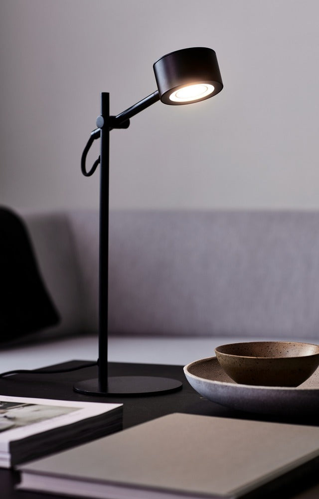 Lampe à poser CLYDE - LED intégrée métal noir - fonction de mémoire réglable en 3 étapes IP20 - Nordlux, Intérieur