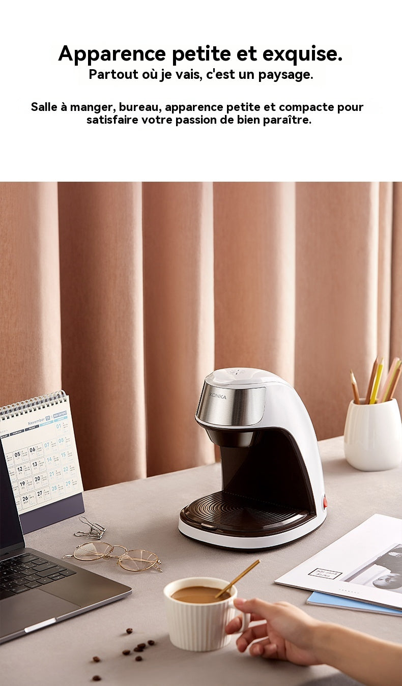 Konka Percolateur à café compact automatique 300 ml pour usage domestique, multifonction pour café et infusion aux fleurs