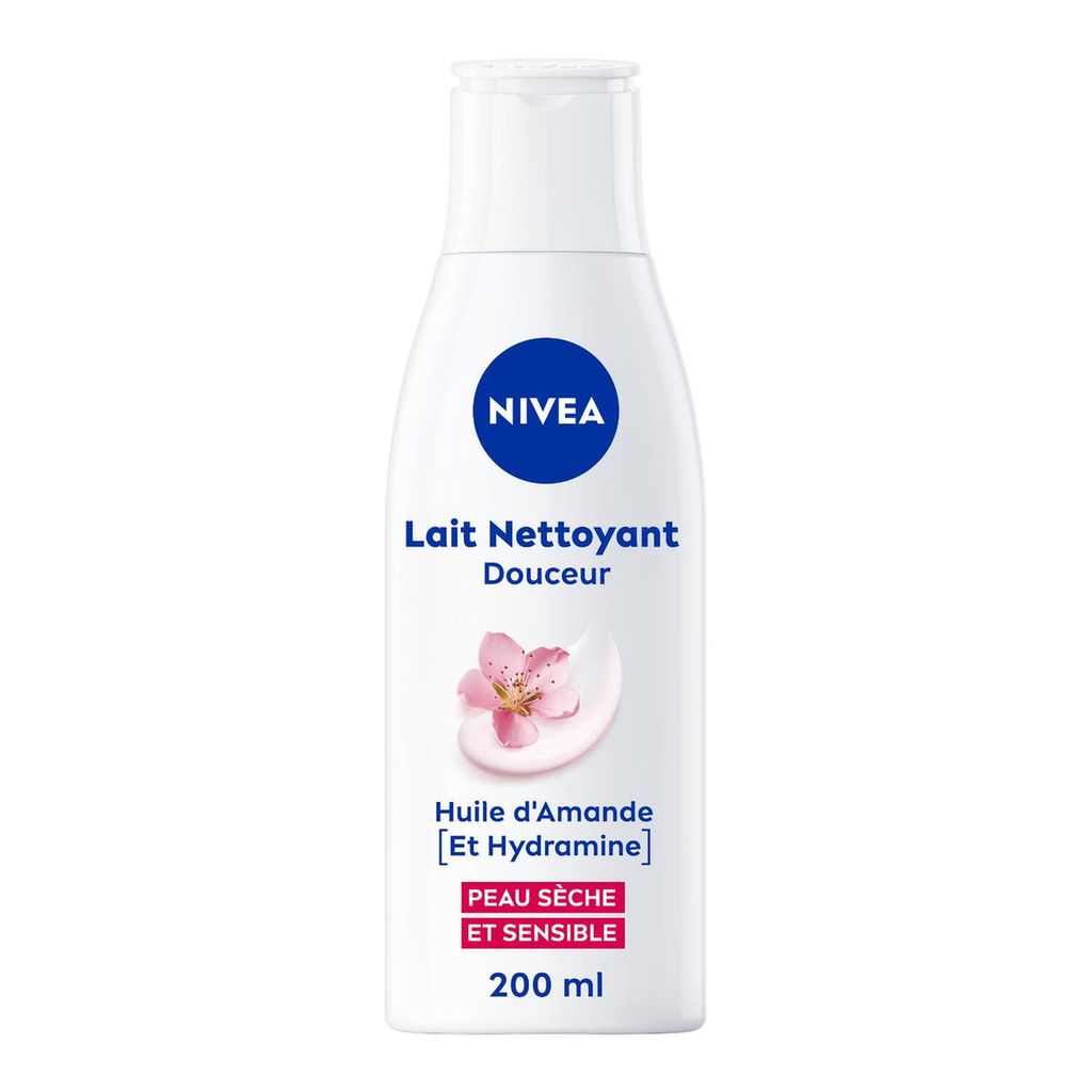 NIVEA Essentiels Lait Démaquillant Douceur Peaux Sèches 200 ml