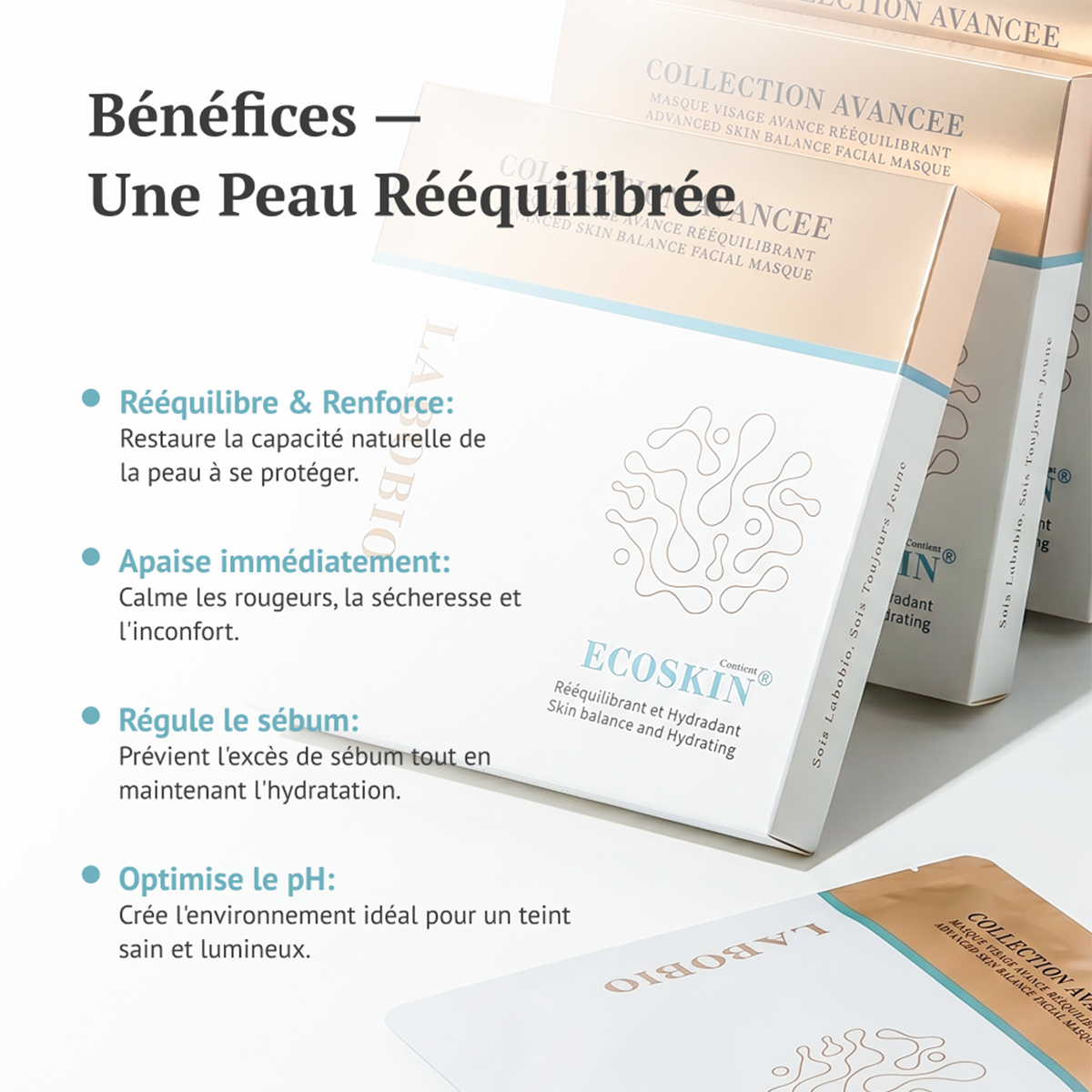 LABOBIO Masque Visage Équilibre Avancé de la Peau (6 Feuilles × 20 ml)