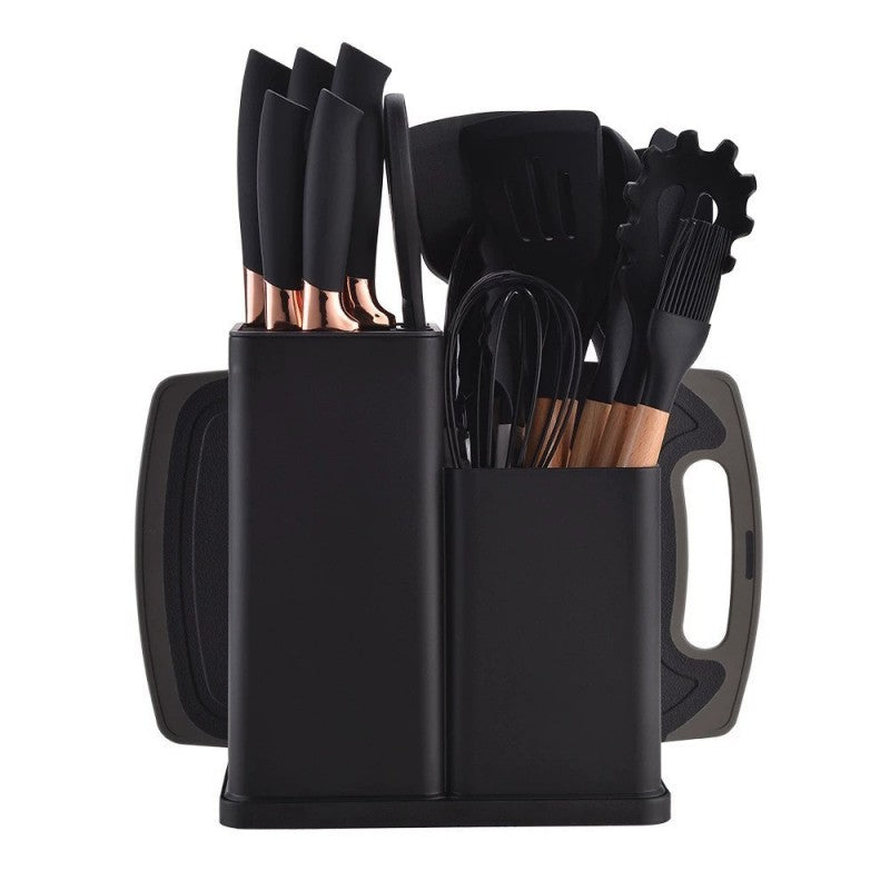 Ensemble de 19 pièces couteaux de cuisine et ustensiles en silicone