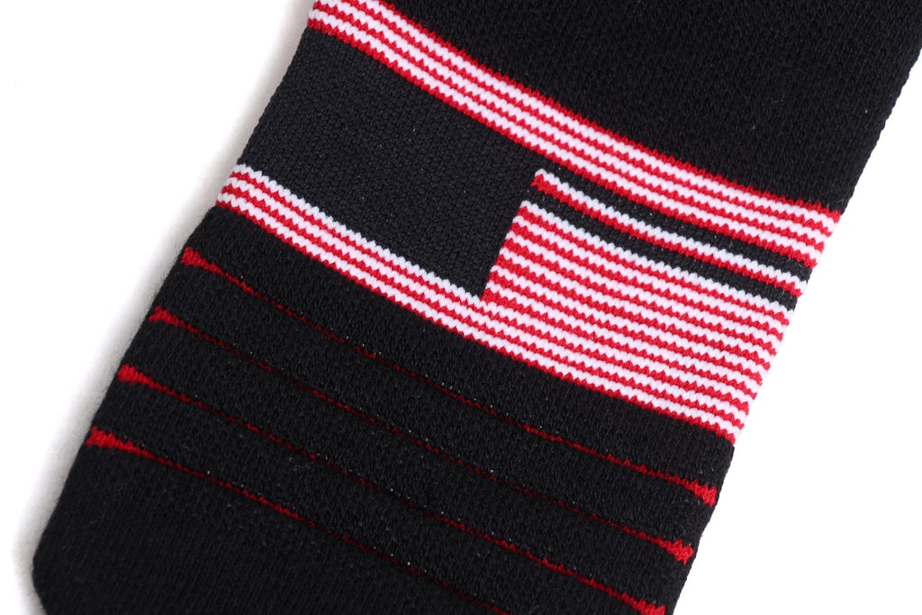 LI-NING Chaussettes mi-longues de basket-ball résistantes, confortables et respirantes blanc/noir/rouge honneur XL