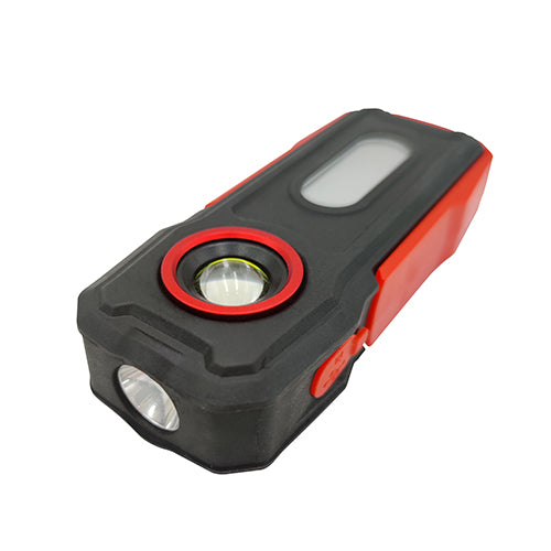 KYF Lampe torche LED multifonction rechargeable USB - Batterie externe smartphone - 300 lm & 140 lm - Fixation magnétique