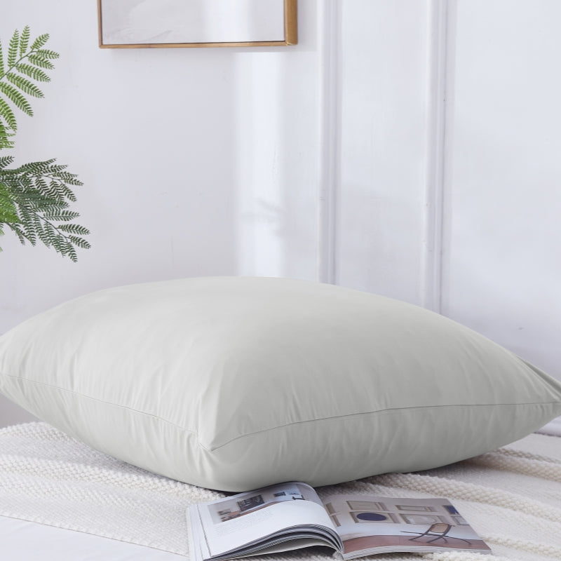 MEROPE, Taie d'oreiller en nylon/élasthanne effet frais, 80x80 cm, gris clair, 1 pack