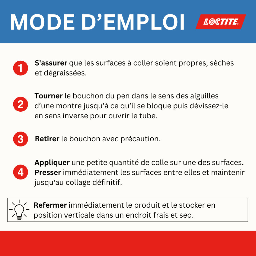 Loctite – Super Glue-3 Creative (stylo de 3 g) – Colle gel cyanoacrylate ultra précise qui ne coule pas – Colle forte pour collage rapide et puissant sur surfaces poreuses et verticales