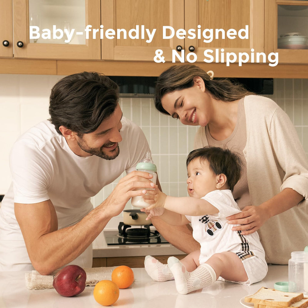 Momcozy Accessoire Pichet de Congélation pour Lait Maternel - Bouteilles de Conservation KA01 (4 Pièces, Vert)