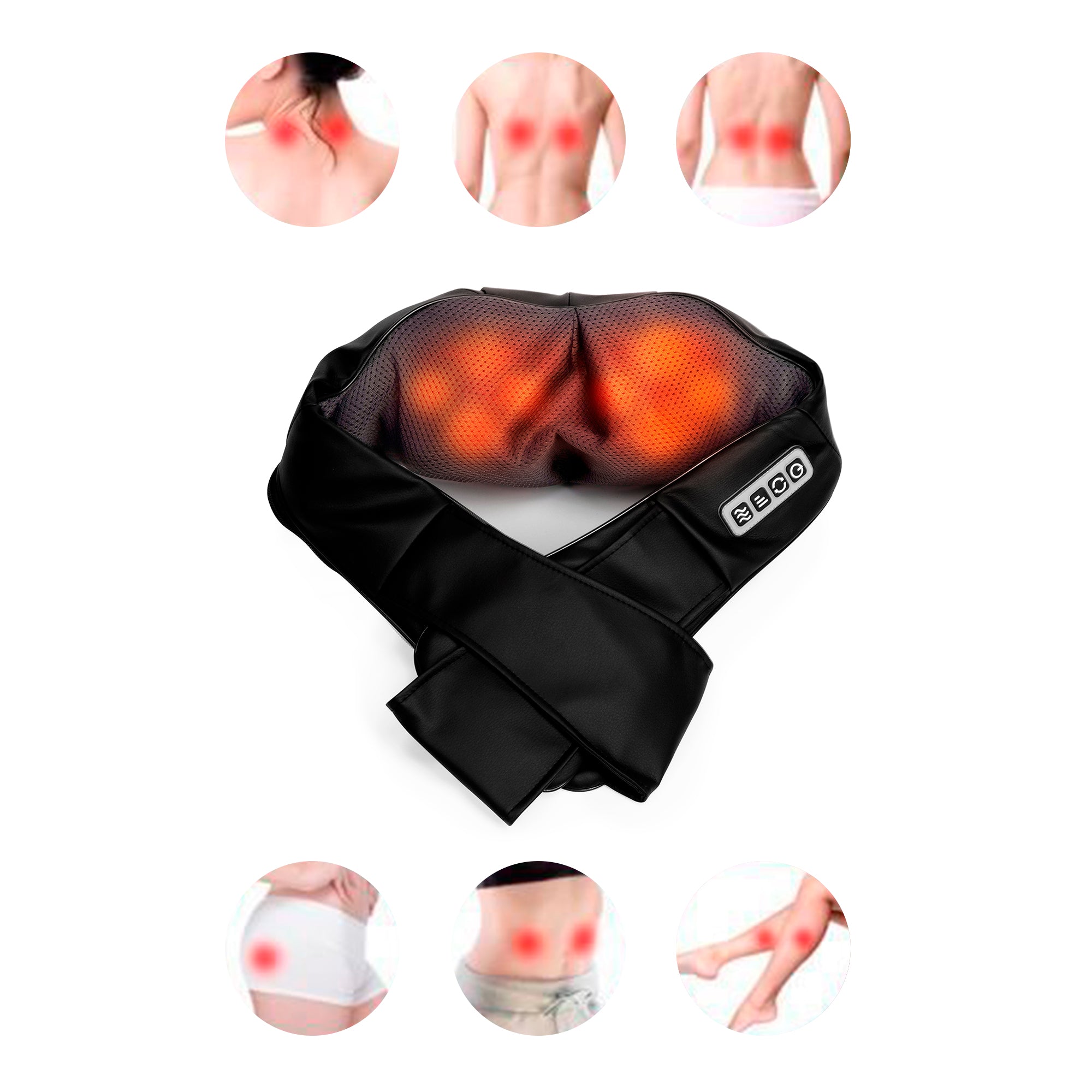 Yoghi Neck&Back - Masseur Shiatsu Nuque, Cervicales et Épaules à 8 Têtes de Massage avec Chaleur Infrarouge