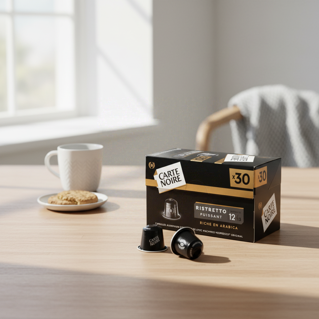 CARTE NOIRE Lot de 30 capsules compatibles Nespresso Ristretto