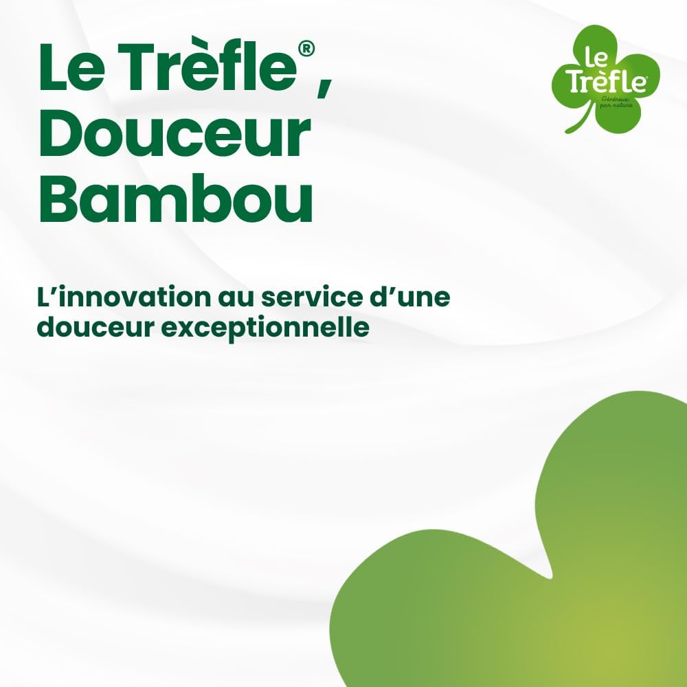 LE TREFLE Papier toilette Douceur de Bambou maxi rouleaux 8 rouleaux (2 x 4)