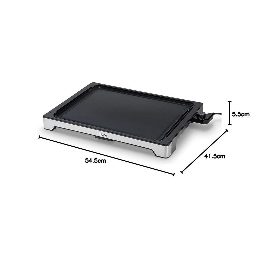 Plancha électrique 2000w 47x37 cm - DOC319 - Livoo
