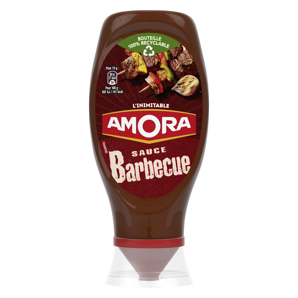 AMORA Sauce Barbecue Flacon Souple, 490 g