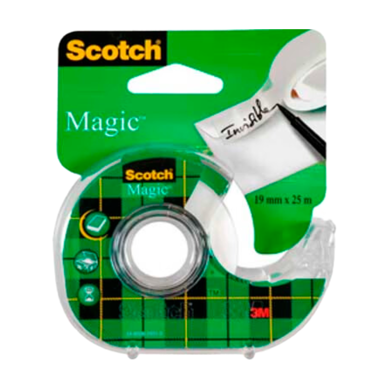 Scotch® Magic™ Ruban adhésif invisible sur dévidoir - 25 m x 19 mm