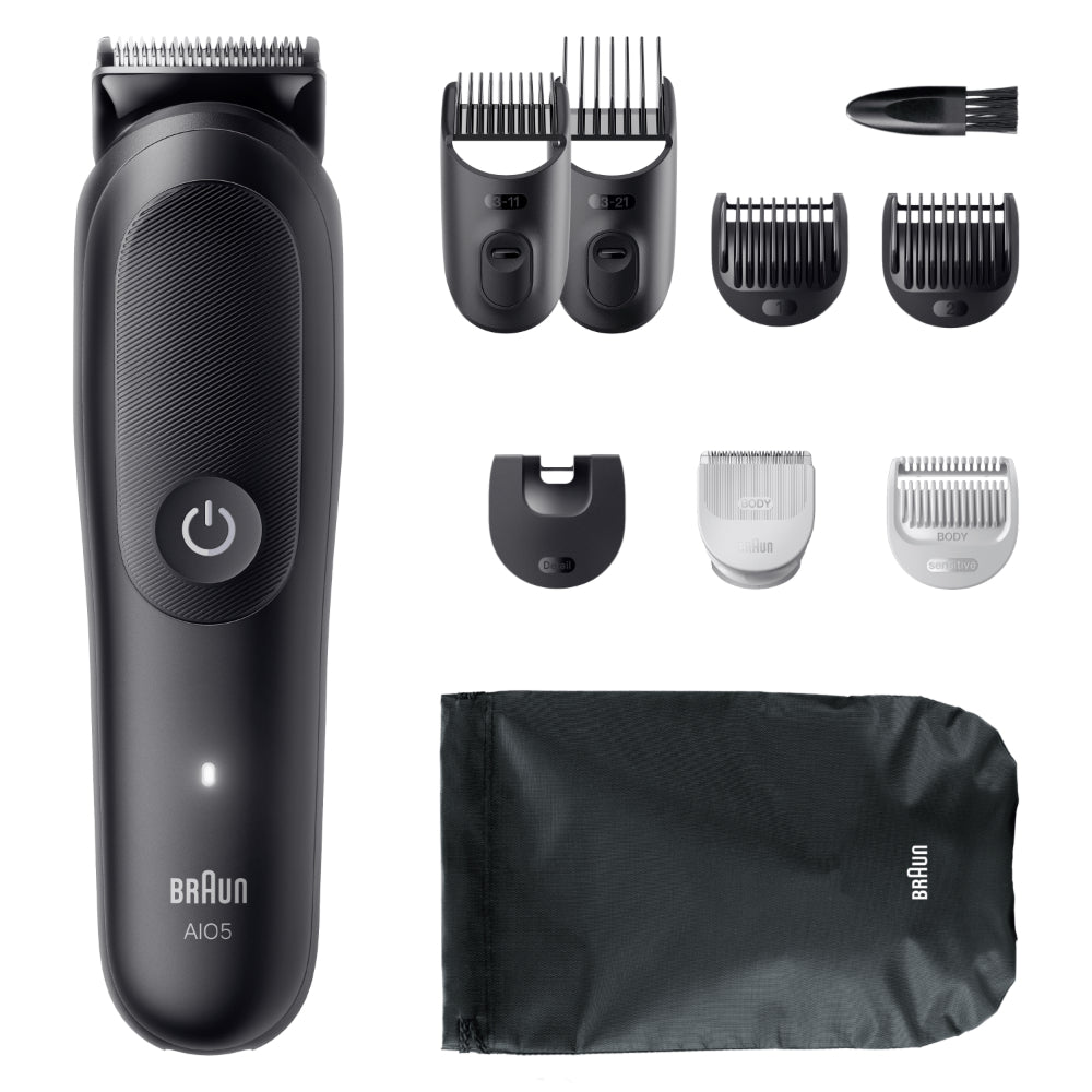 BRAUN MGK5540 - Tondeuse Multifonction 7-en-1 - Étanche - Tondeuse de Précision - Sans Fil - Noir