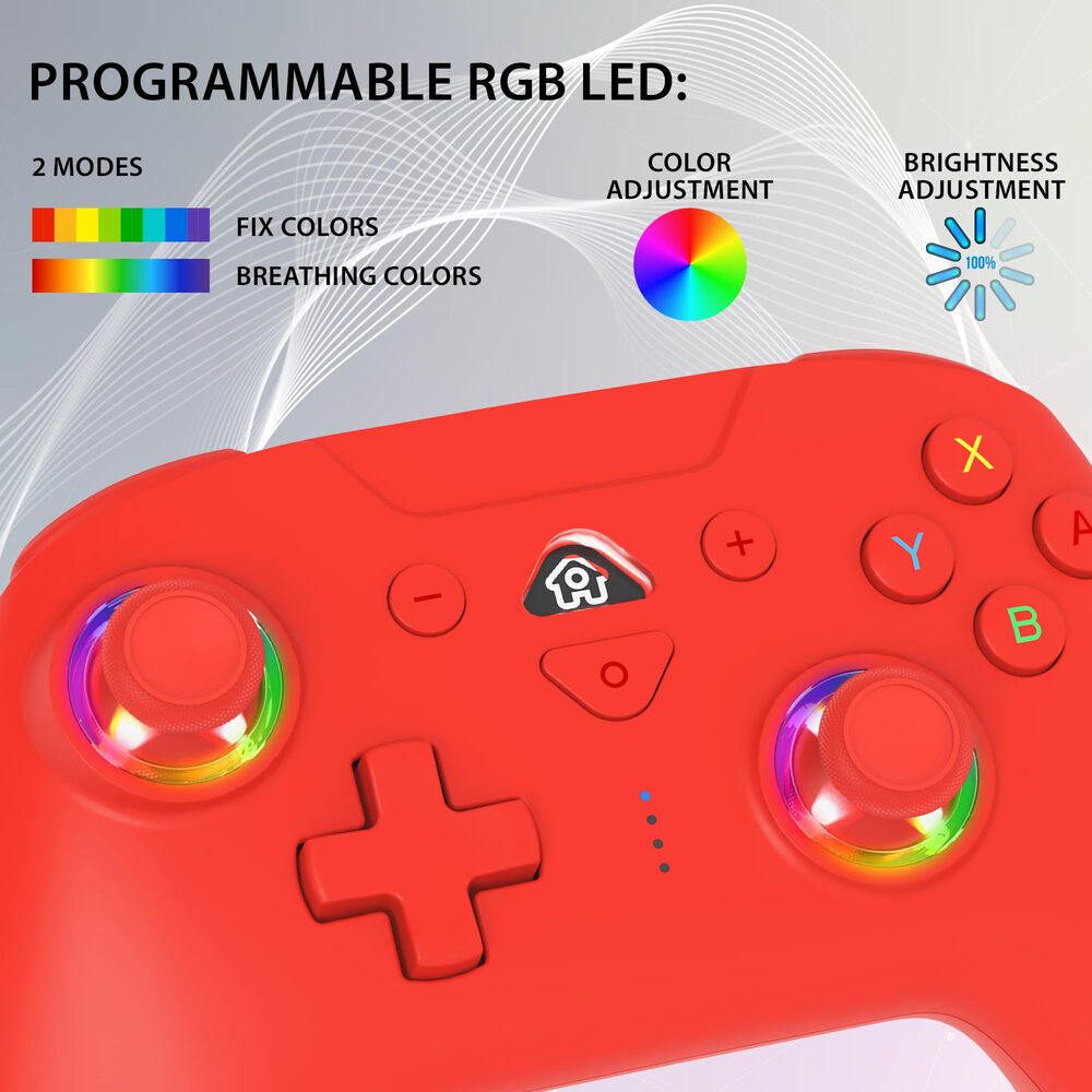 SUBSONIC Manette sans fil LED pour SW2 et SW, rouge