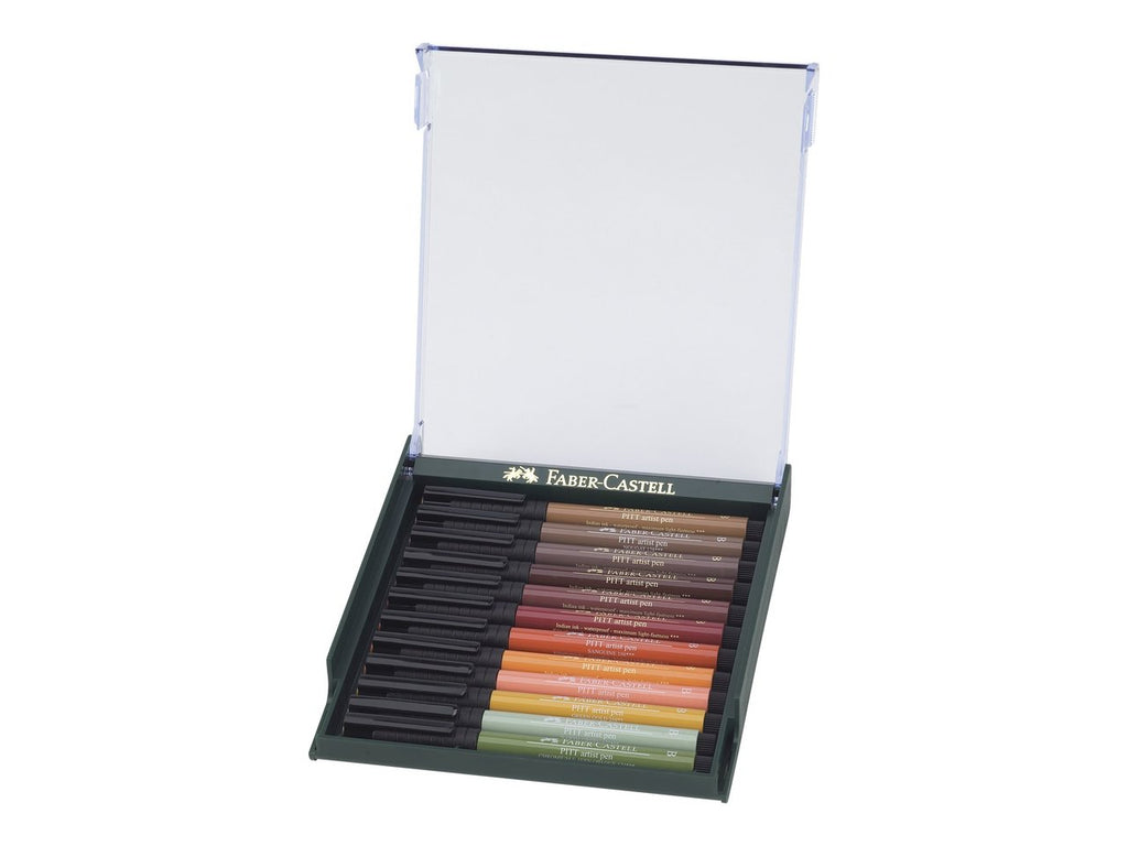 Faber-Castell Pitt Artist Pen Brush Lot de 12 feutres