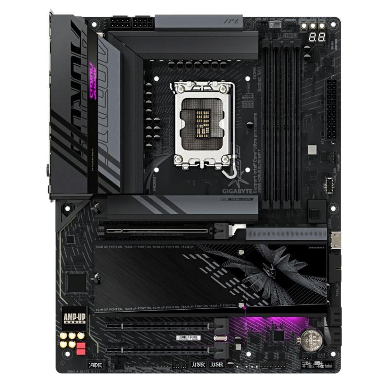 GIGABYTE Z890 AORUS Elite WIFI7 Motherboard - Prend en charge des processeurs Intel Core Ultra (Série 2), VRM 16+1+2 phases, jusqu'à 8800 MHz DDR5 (OC), 1x PCIe 5.0 + 3x PCIe 4.0