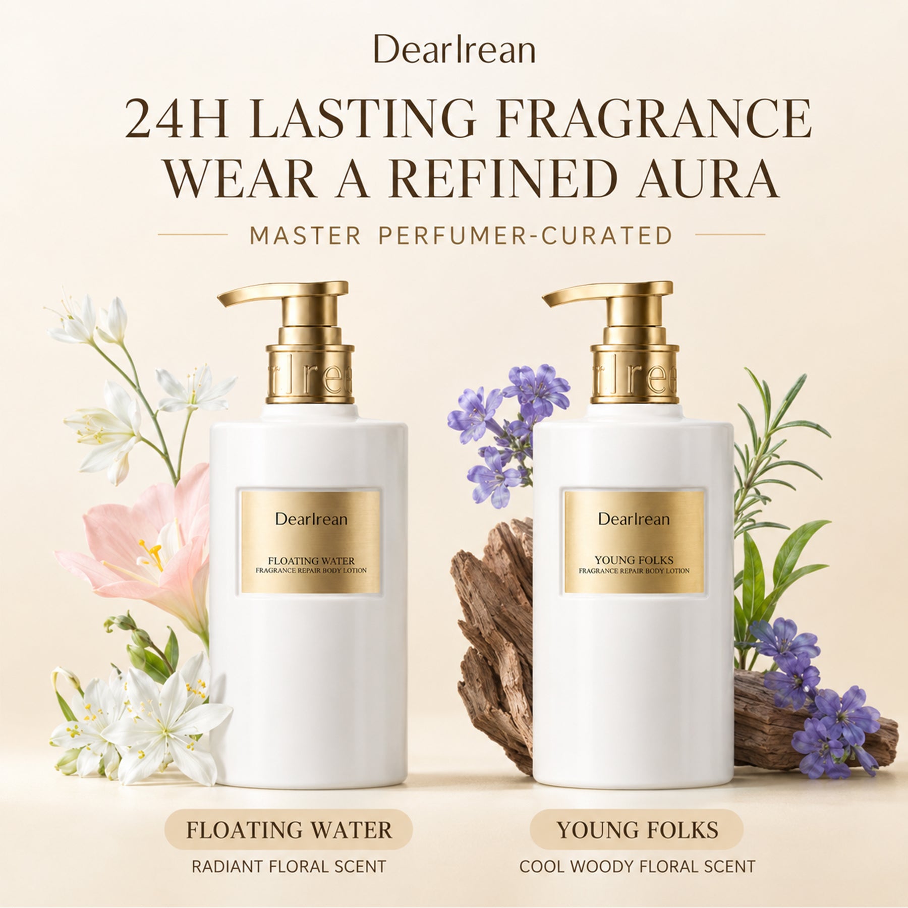 Dear Irean Lotion Corporelle Réparatrice Flottante Glamour Parfumée 250 ml