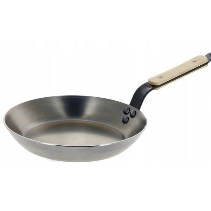 de Buyer Poêle HiCarbone avec manche en bois Minéral B - 20 cm