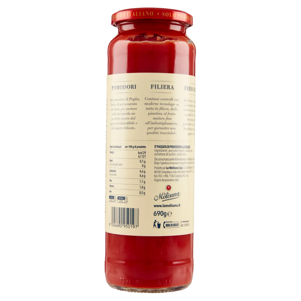 La Molisana Purée de tomate au basilic - 690 g