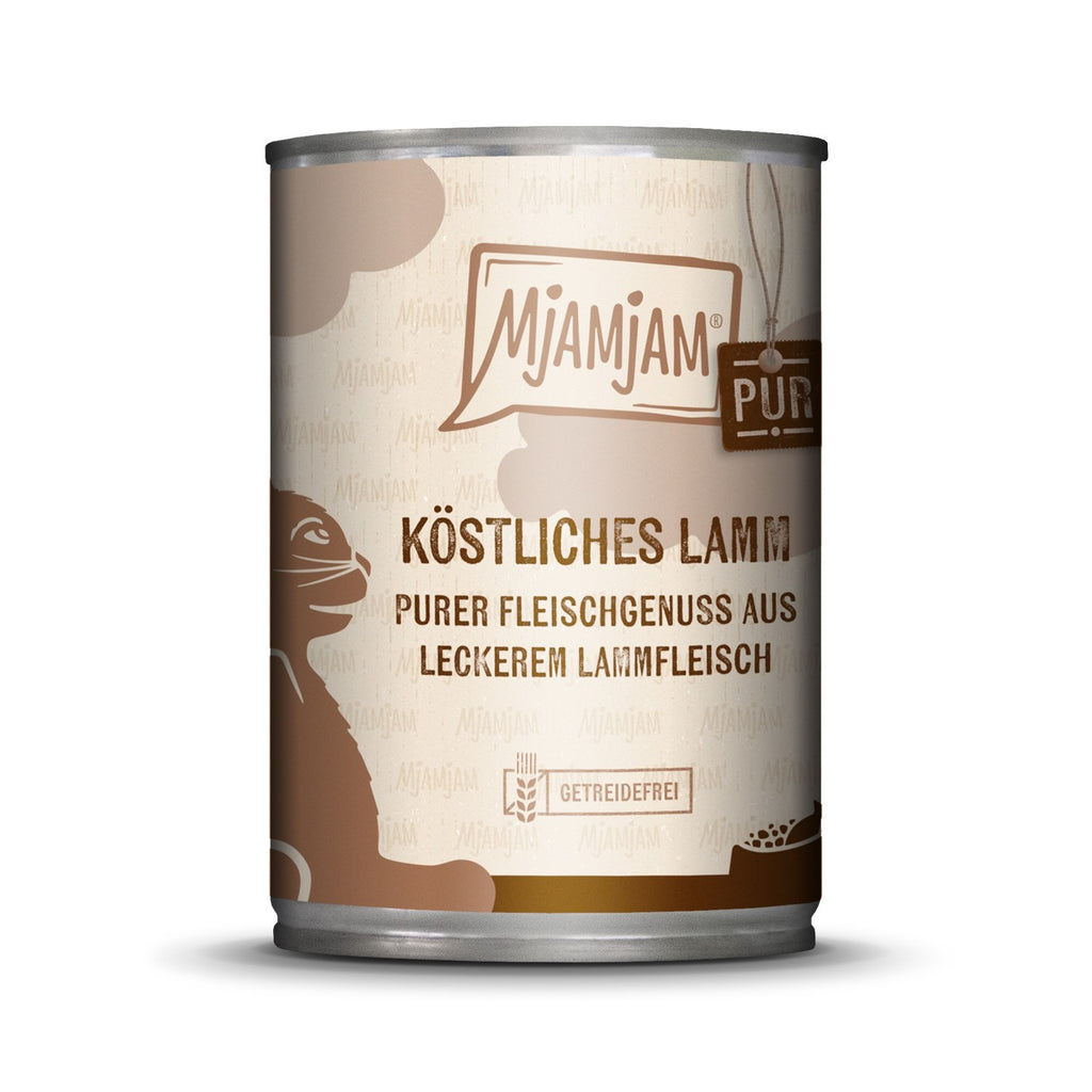MjAMJAM Pur aliment humide pour chat agneau 400 g