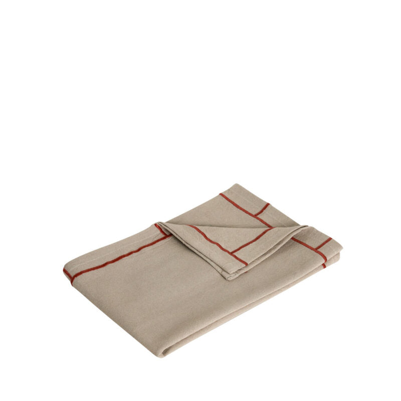 Hübsch Easypeasy Torchon de cuisine - Beige/rouge
