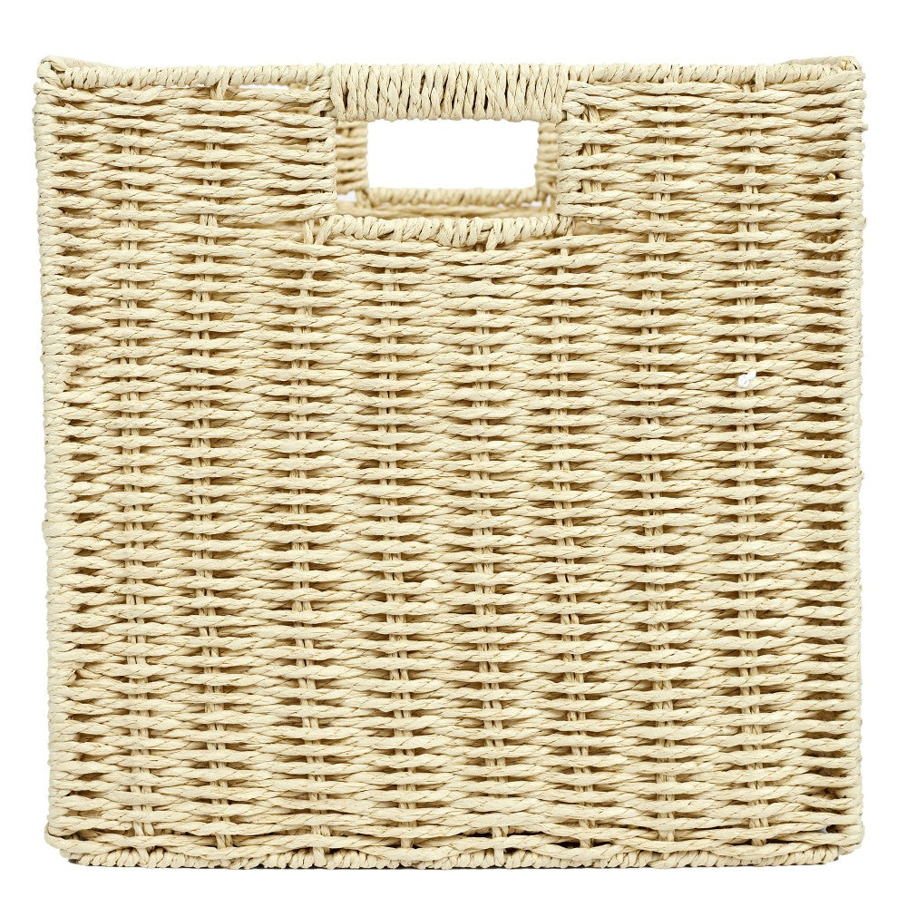 HOME DECO FACTORY Cube de rangement tressé pliable 30 x 30 cm