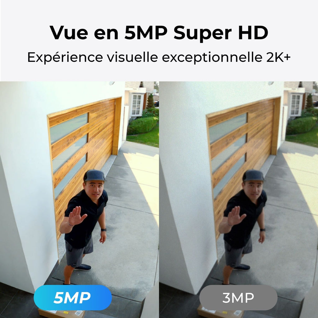 REOLINK B430 Pack Solaire avec panneau solaire et caméra de surveillance extérieure 3K 5MP – Blanc