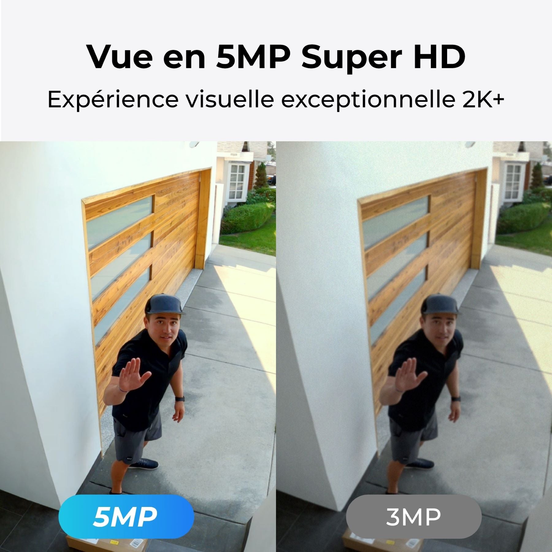 REOLINK B430 Pack Solaire avec panneau solaire et caméra de surveillance extérieure 3K 5MP – Blanc