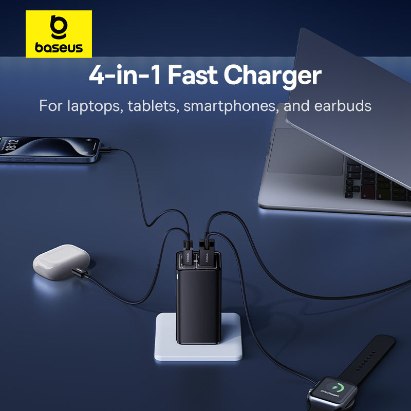 Baseus GaN6 Pro Chargeur rapide Gallium Nitride 2C + 2U 100 W - Noir Stellaire