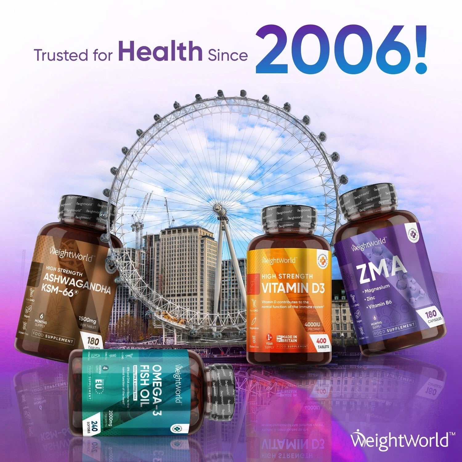 WeightWorld ZMA – Zinc, Magnésium & Vitamine B6 – 180 Capsules