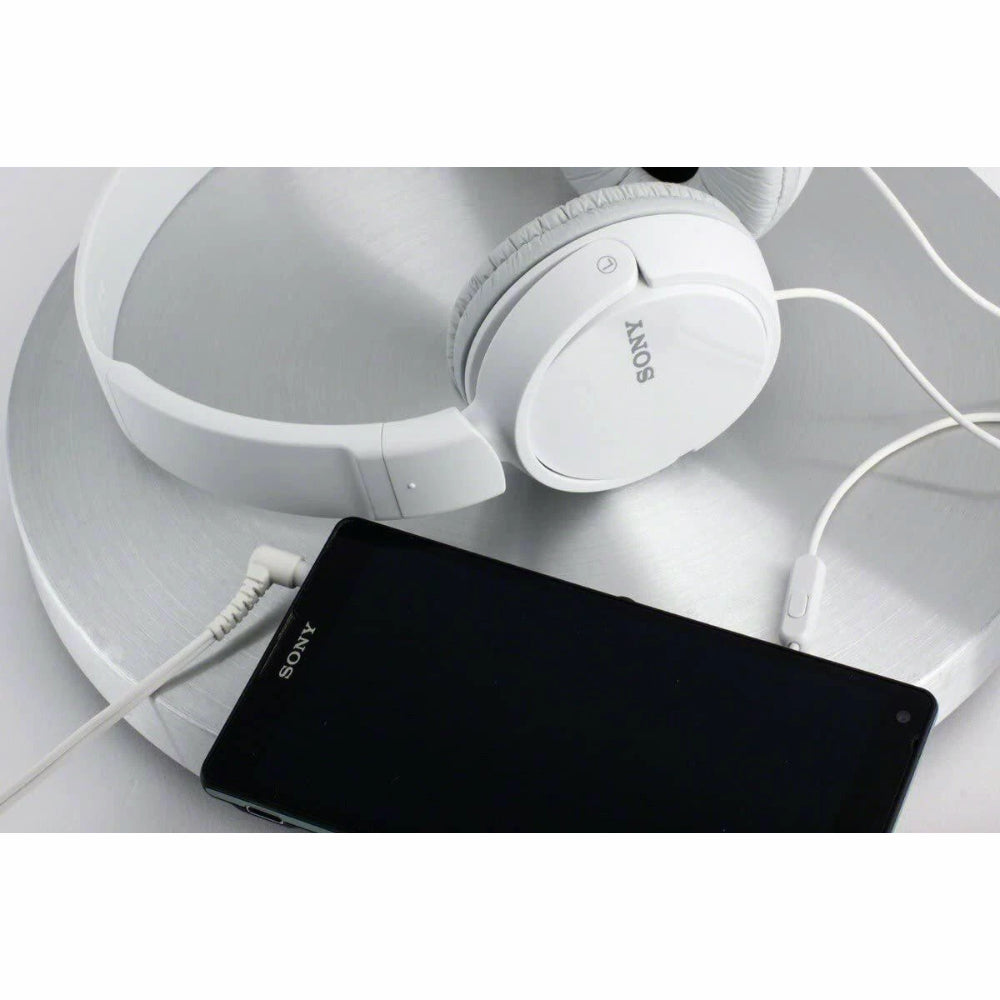 Sony MDR-ZX110AP Casque supra-auriculaire 3,5 mm avec microphone, Blanc