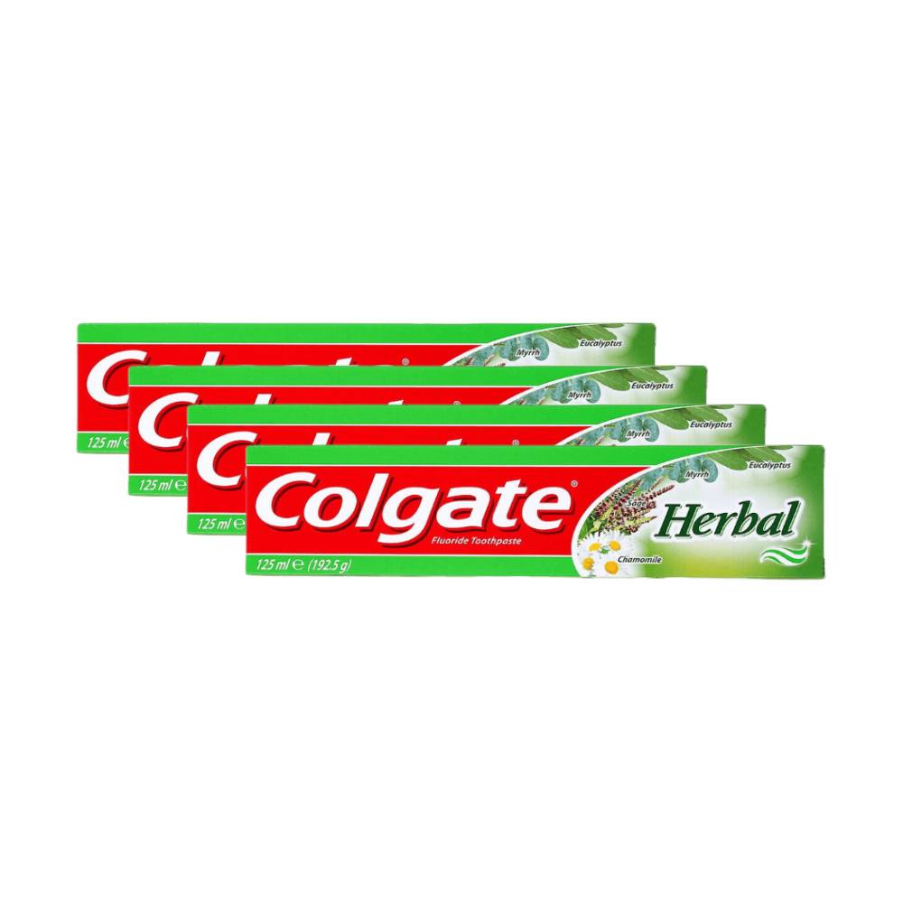 Colgate Dentifrice Original aux Plantes avec Camomille, Myrrhe & Eucalyptus - 125 ml - Lot de 4 (4 x 125 ml = 4 tubes)