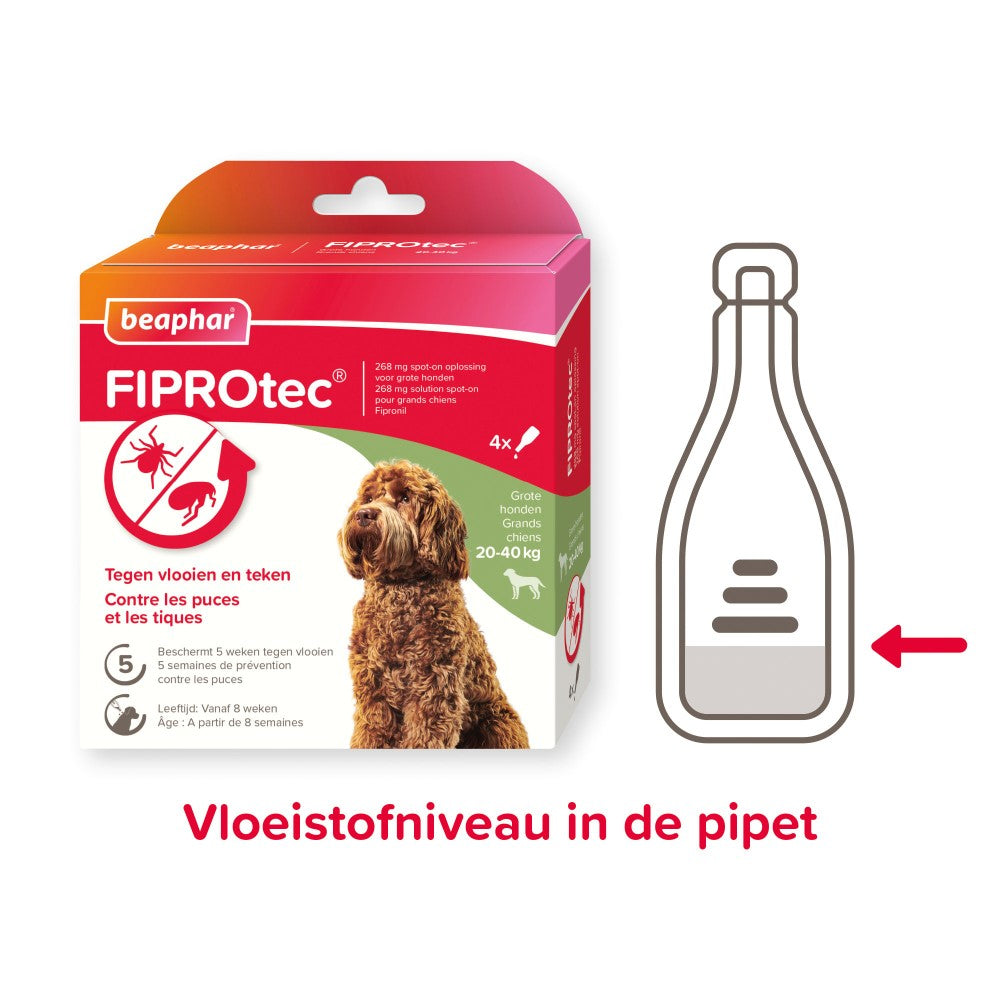 Beaphar Fiprotec Solution spot-on pour chiens 20-40 kg 3+1 pipettes