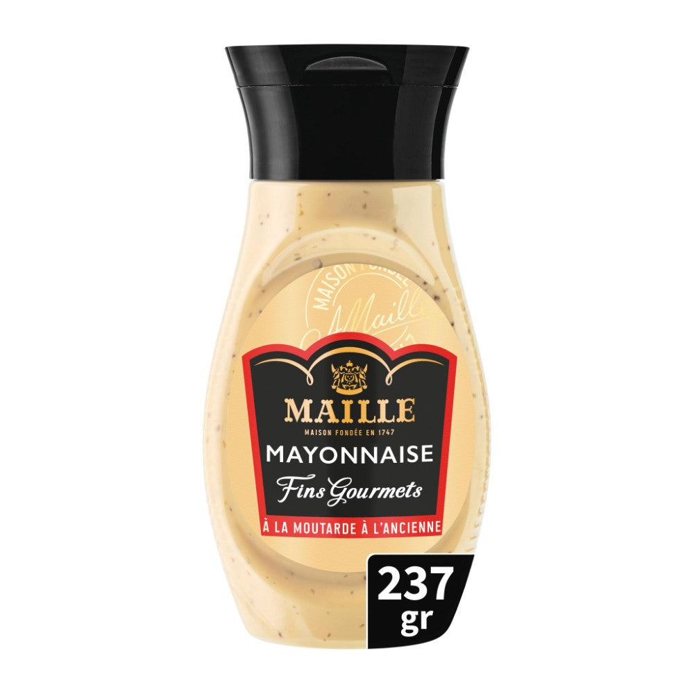 Maille Gourmet Mayonnaise à la moutarde à l’ancienne flacon compressible 237 g