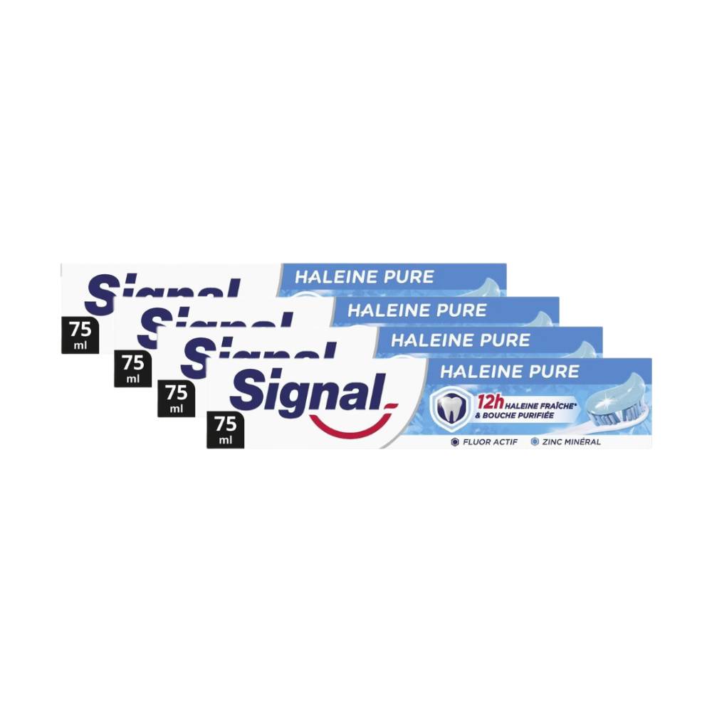 Signal Dentifrice Pure Breath - 75 ml - Lot de 4 (4 x 75 ml = 4 tubes)