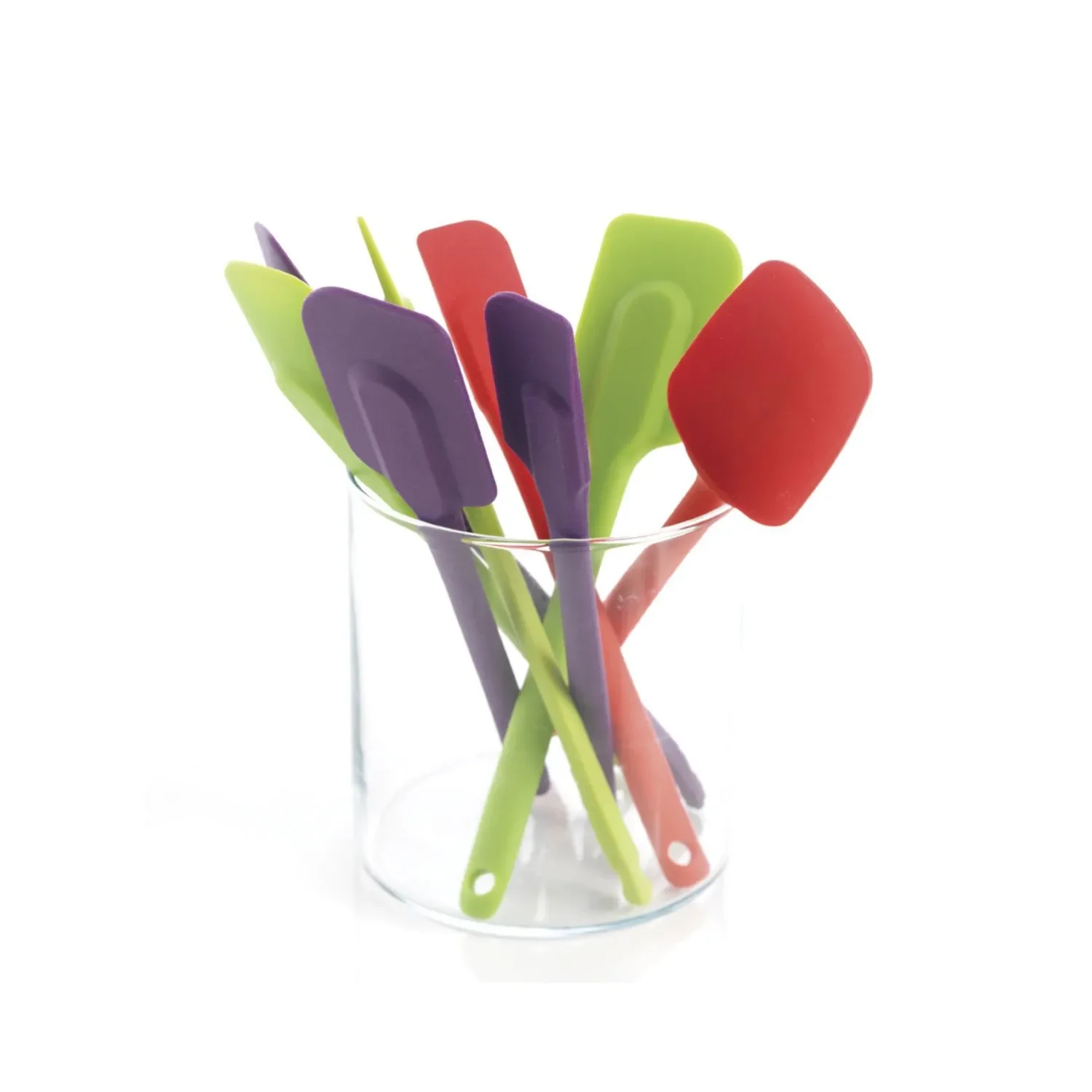 Mastrad Spatule tout silicone Noir Racler Mélanger Étaler Résistante à la chaleur jusqu'à 300 °C Sans rayures