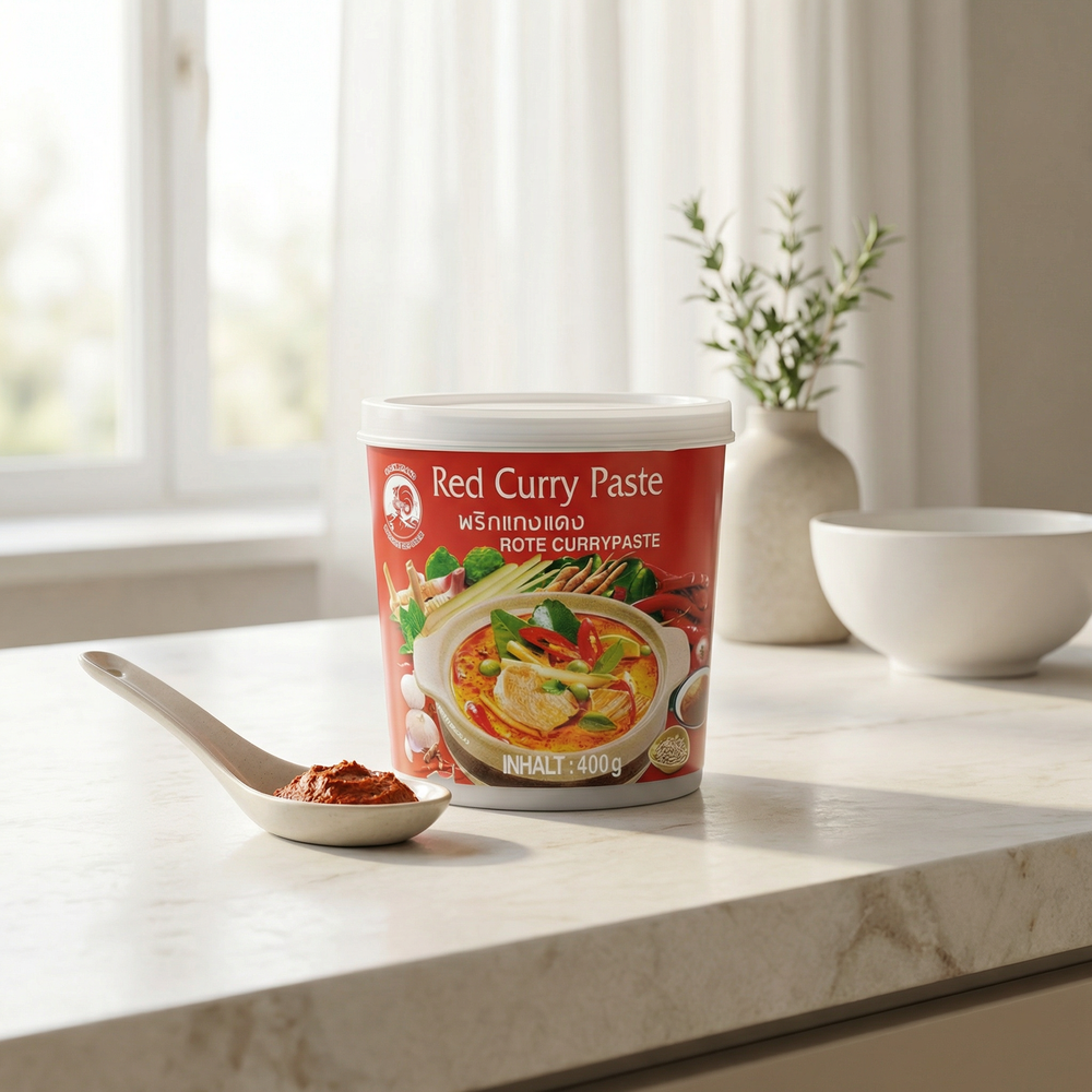 Cock Brand Pâte de curry rouge thaï 400 g