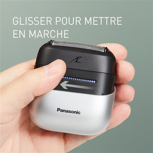 Panasonic ES-CM3BKS503 Rasoir électrique, 3 lames, étanche, utilisation sur peau sèche ou humide, Gris/Noir